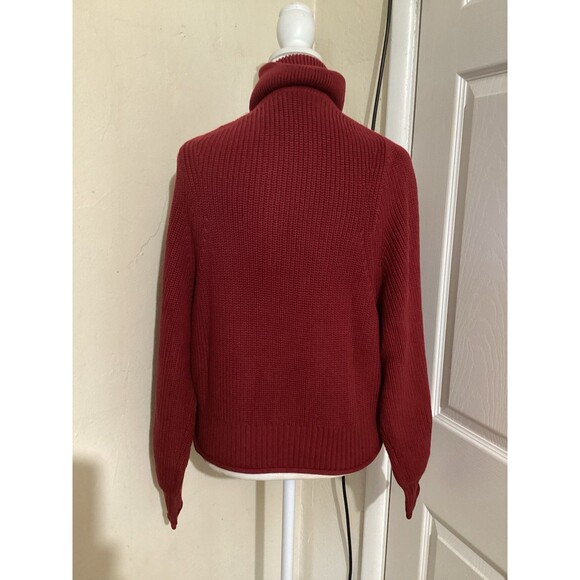 J. Crew Red Ribbed Button Down Sweater - Picture 5 of 8